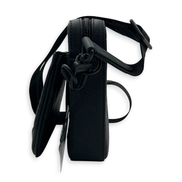 Trio Black Messenger in Monogram Shadow Leather, Gunmetal hardware