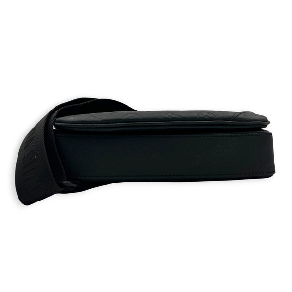 Trio Black Messenger in Monogram Shadow Leather, Gunmetal hardware