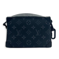 Soft Trunk Monogram Eclipse Shoulder Bag in Monogram Coated Canvas, Black hardware