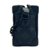 Soft Trunk Monogram Eclipse Shoulder Bag in Monogram Coated Canvas, Black hardware