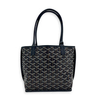 Anjou Tote Bag Mini Blue in Coated Canvas
