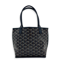 Anjou Tote Bag Mini Blue in Coated Canvas