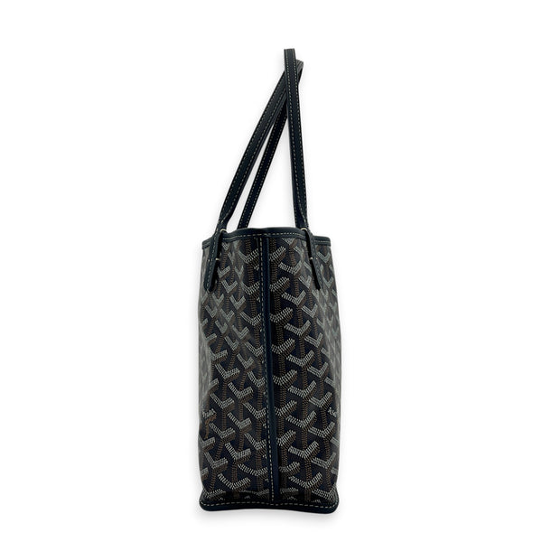 Anjou Tote Bag Mini Blue in Coated Canvas