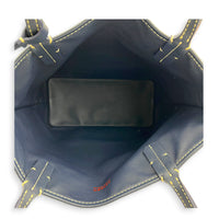 Anjou Tote Bag Mini Blue in Coated Canvas