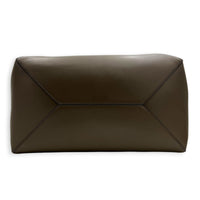 Puzzle Fold Tote Bag Medium Green in Calfskin, Gold hardware
