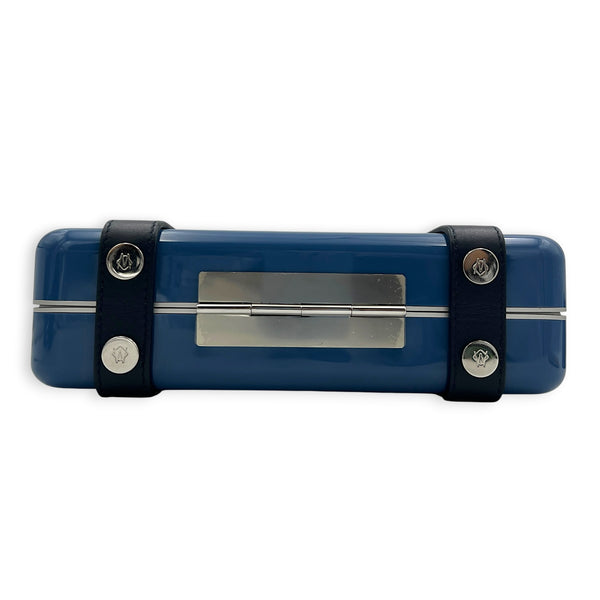 Trunk Shoulder Bag Blue in Others, Silver hardware