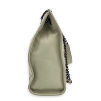 Niki Tote Bag Medium White in Calfskin, Silver hardware