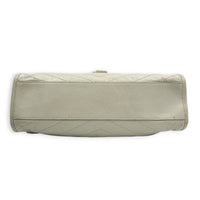 Niki Tote Bag Medium White in Calfskin, Silver hardware