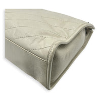 Niki Tote Bag Medium White in Calfskin, Silver hardware