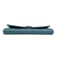 Boy Wallet Blue in Caviar Leather, Light Gold hardware