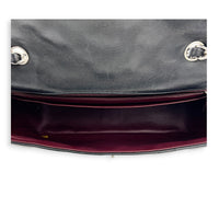 Classic Single Flap Jumbo Black Shoulder Bag in Lambskin, Silver hardware