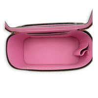 Vanity Black/Pink Top Handle Bag in Lambskin, Gold hardware