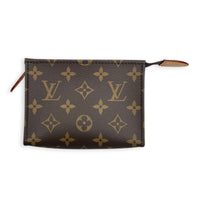 Toiletry Pouch on Chain Brown Shoulder Bag in Monogram Coated Canvas, Gold hardware