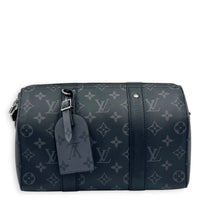 Keepall City Monogram Eclipse Crossbody Bag in Monogram Coated Canvas, Silver hardware