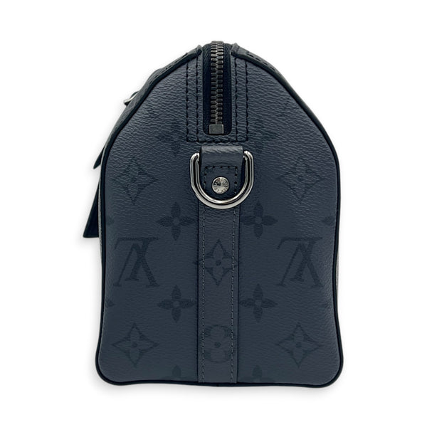 Keepall City Monogram Eclipse Crossbody Bag in Monogram Coated Canvas, Silver hardware