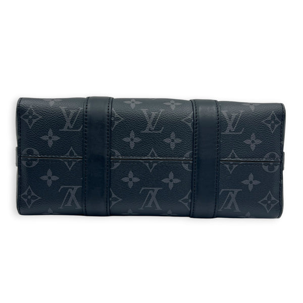 Keepall City Monogram Eclipse Crossbody Bag in Monogram Coated Canvas, Silver hardware