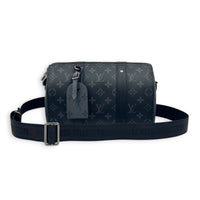 Keepall City Monogram Eclipse Crossbody Bag in Monogram Coated Canvas, Silver hardware