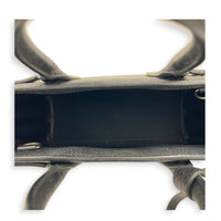 Sac de Jour Nano Black Top Handle Bag in Calfskin, Silver hardware