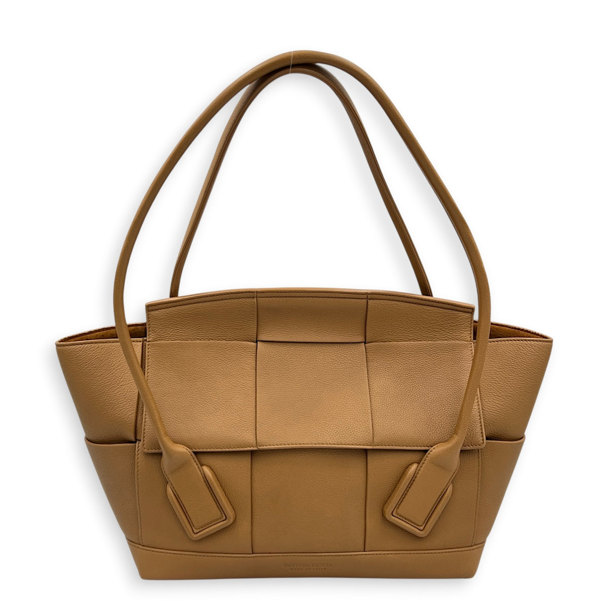 Arco Brown Shoulder Bag in Calfskin,  hardware
