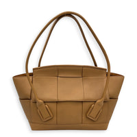 Arco Brown Shoulder Bag in Calfskin,  hardware