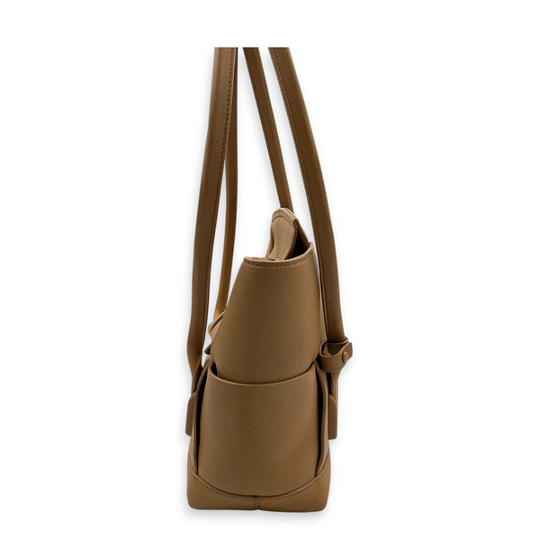 Arco Brown Shoulder Bag in Calfskin,  hardware