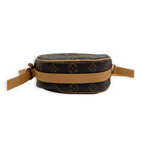 Boite Chapeau PM Brown Crossbody Bag in Monogram Coated Canvas, Gold hardware