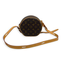 Boite Chapeau PM Brown Crossbody Bag in Monogram Coated Canvas, Gold hardware