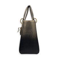 Lady Dior Gradient Micro Cannage Top Handle Bag in Patent Leather, Gold hardware