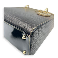 Lady Dior Gradient Micro Cannage Top Handle Bag in Patent Leather, Gold hardware