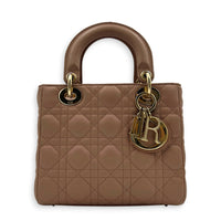 Lady Dior My ABCDior Top Handle Bag Small Pink in Lambskin, Gold hardware