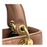 Lady Dior My ABCDior Top Handle Bag Small Pink in Lambskin, Gold hardware