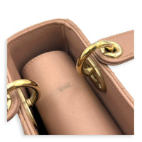 Lady Dior My ABCDior Top Handle Bag Small Pink in Lambskin, Gold hardware