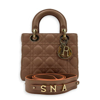 Lady Dior My ABCDior Top Handle Bag Small Pink in Lambskin, Gold hardware