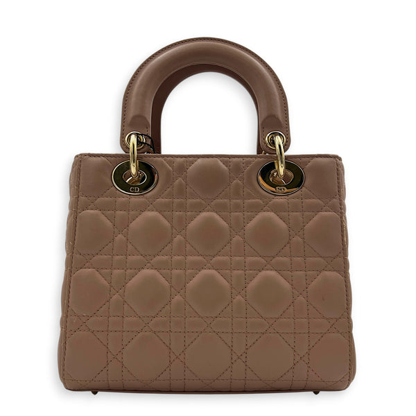 Lady Dior My ABCDior Top Handle Bag Small Pink in Lambskin, Gold hardware