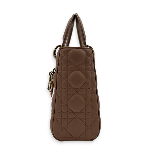 Lady Dior My ABCDior Top Handle Bag Small Pink in Lambskin, Gold hardware