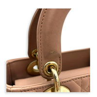 Lady Dior My ABCDior Top Handle Bag Small Pink in Lambskin, Gold hardware
