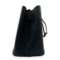 NeoNoe MM Black Bucket Bag in Monogram Empreinte Leather, Gold hardware