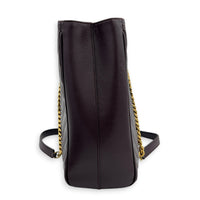 Cassandre Maroon Tote Bag in Calfskin, Gold hardware