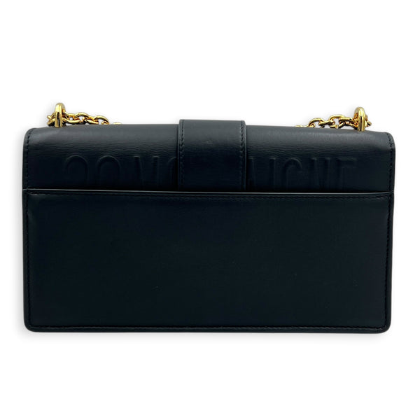 30 Montaigne East West Shoulder Bag Black in Calfskin, Gold hardware