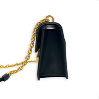 30 Montaigne East West Shoulder Bag Black in Calfskin, Gold hardware