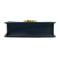 30 Montaigne East West Shoulder Bag Black in Calfskin, Gold hardware