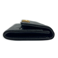 Boy Card Holder Black in Caviar Leather, Gold hardware
