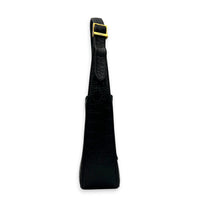Le 5 A 7 Black Shoulder Bag in Crocodile Embossed Calfskin, Gold hardware