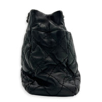 Quilted CC Black (retouched) Shoulder Bag in Calfskin, Ruthenium hardware