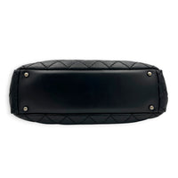 Quilted CC Black (retouched) Shoulder Bag in Calfskin, Ruthenium hardware