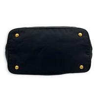 Tessuto  Top Handle Bag Black in Nylon, Gold hardware