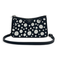Easy Pouch Black Shoulder Bag in Monogram Empreinte Leather, Silver hardware