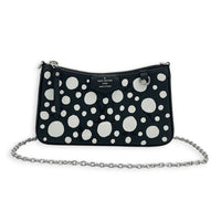 Easy Pouch Black Shoulder Bag in Monogram Empreinte Leather, Silver hardware