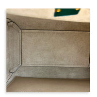 Belt Micro Light Taupe Top Handle Bag in Calfskin, Gold hardware