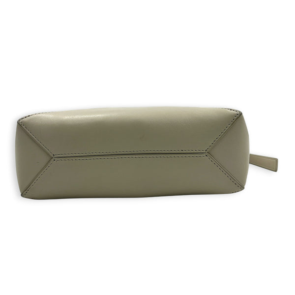 Puzzle Fold Pouch Sea Salt Shoulder Bag in Calfskin, Palladium hardware